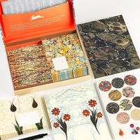 Papier marbré - Ensemble de lettres